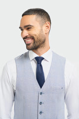 Vestă de nuntă bărbătească Caridi, albastru deschis