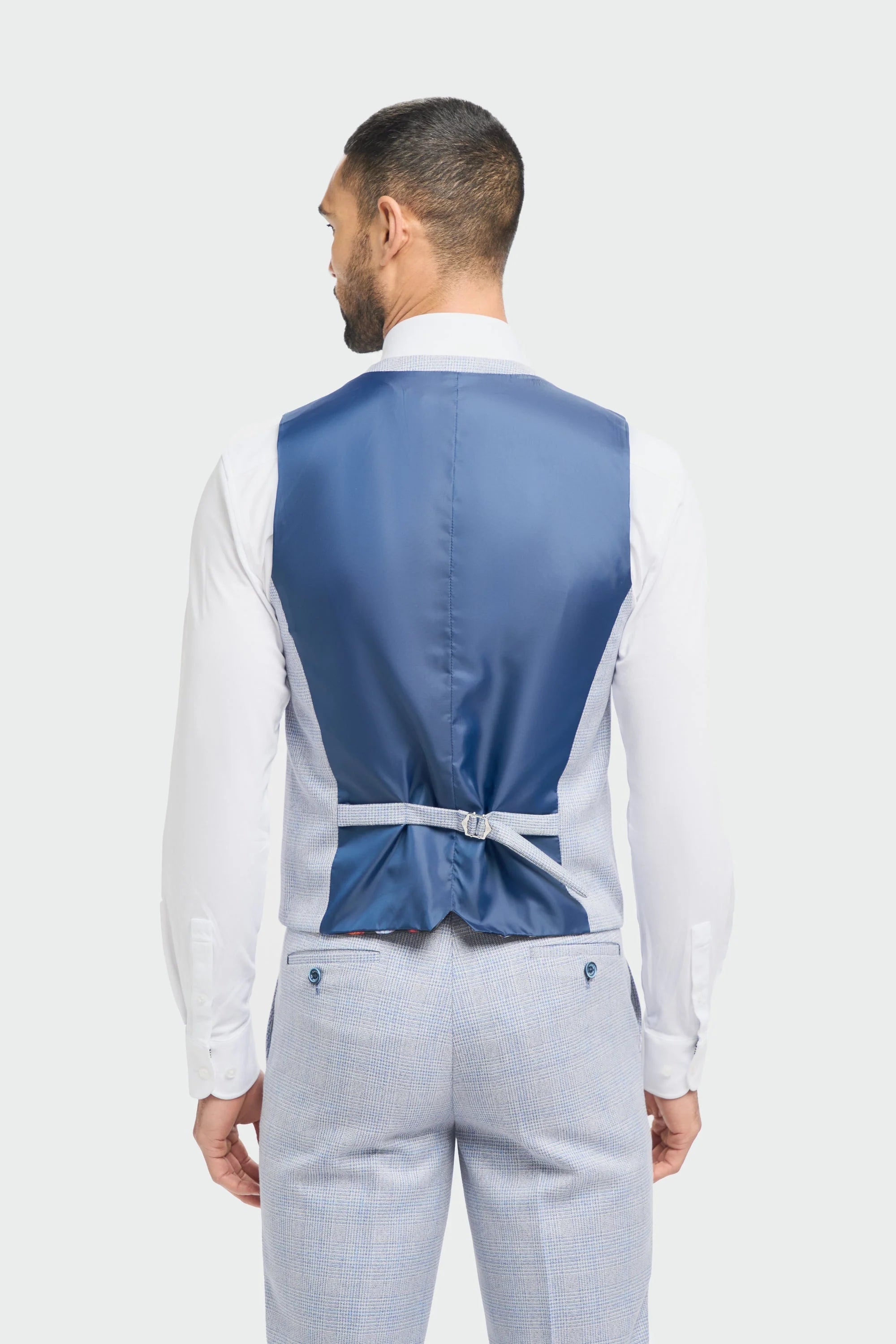 Vestă de nuntă bărbătească Caridi, albastru deschis