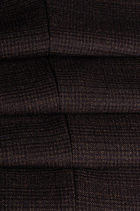 Vestă bărbătească din tweed maro Caridi