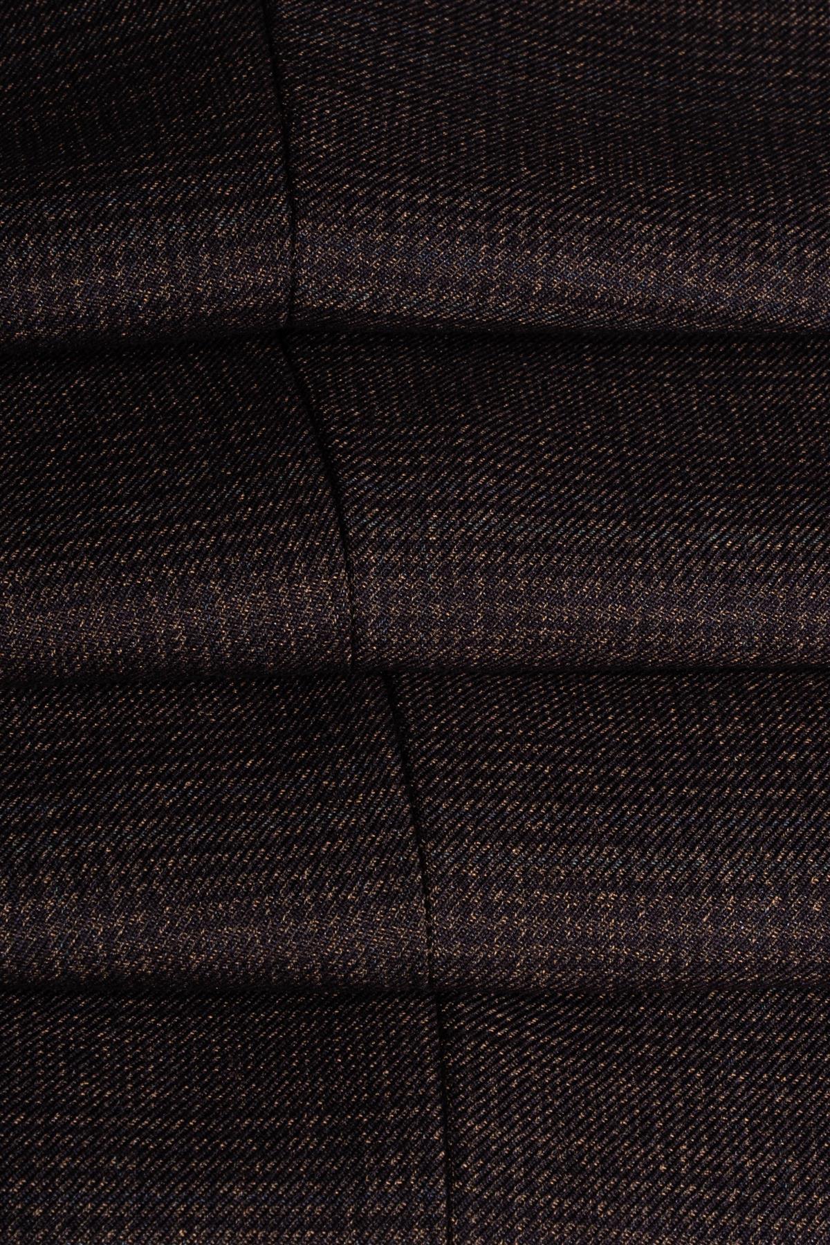 Vestă bărbătească din tweed maro Caridi