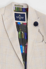 Costum de mireasă bărbătesc crem din 3 piese - Cavani Caridi