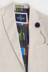 Costum de mireasă bărbătesc crem din 3 piese - Cavani Caridi