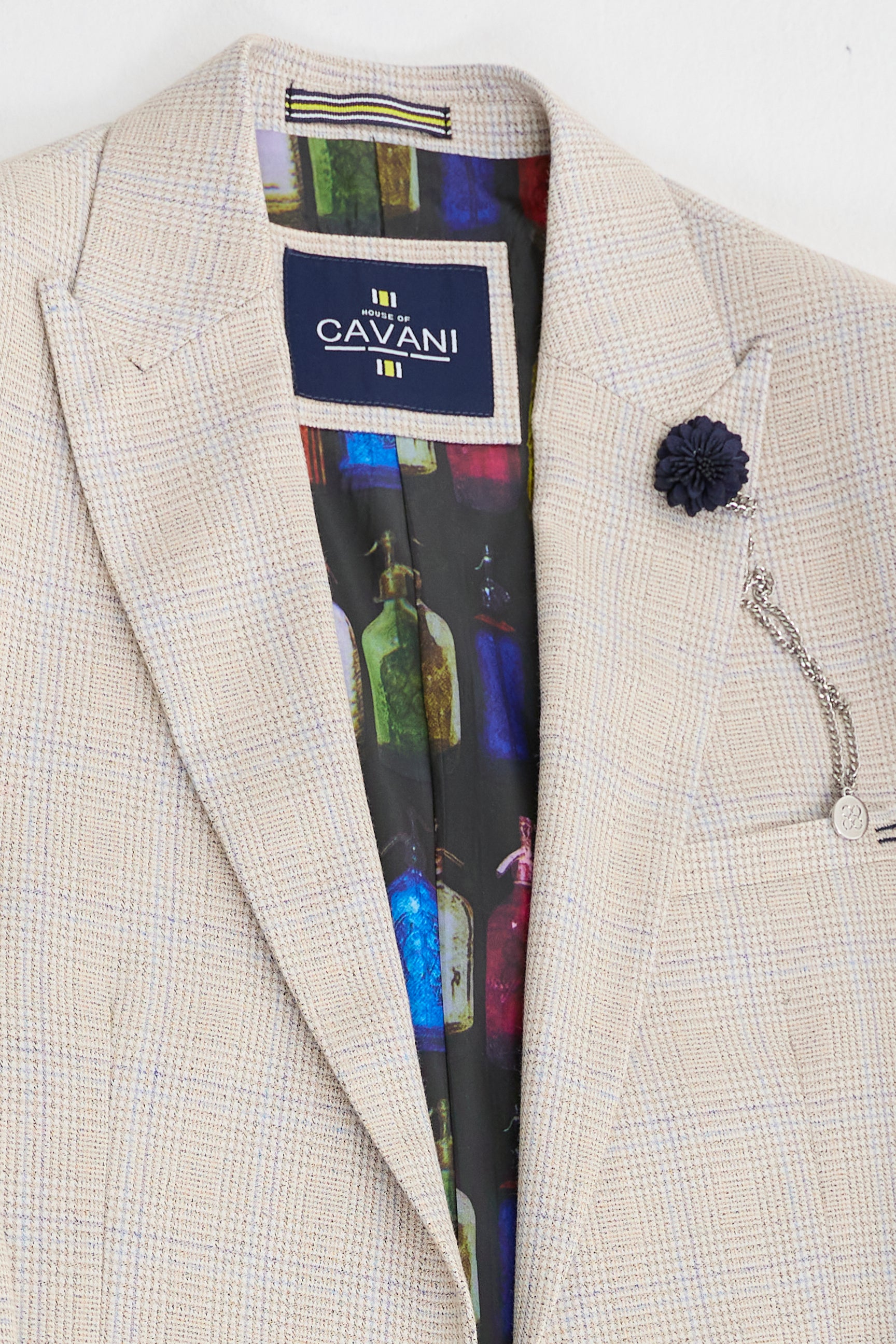 Costum de mireasă bărbătesc crem din 3 piese - Cavani Caridi