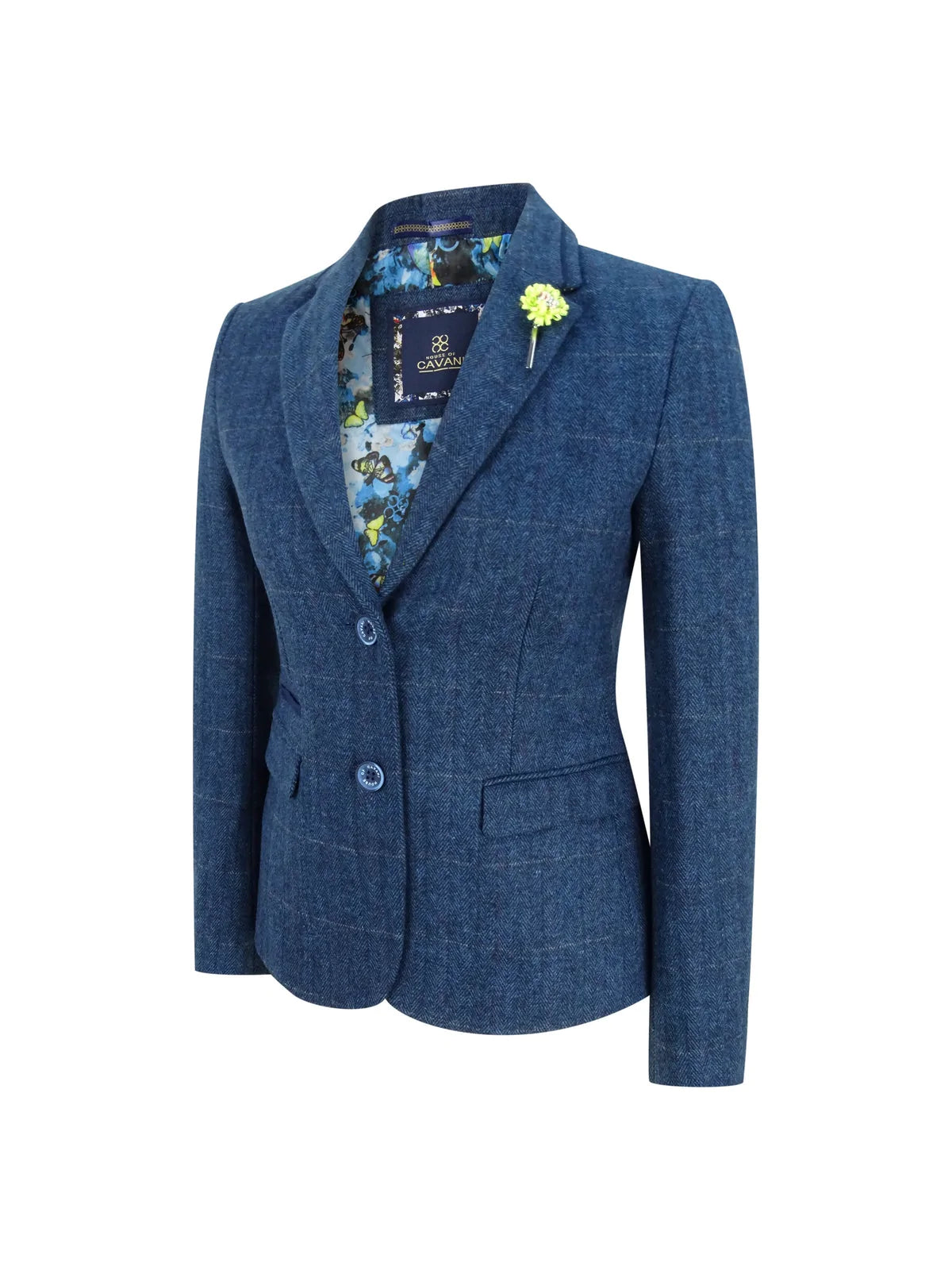 Ladies Blue Tweed Formal Blazer