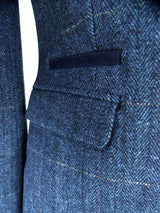 Ladies Blue Tweed Formal Blazer