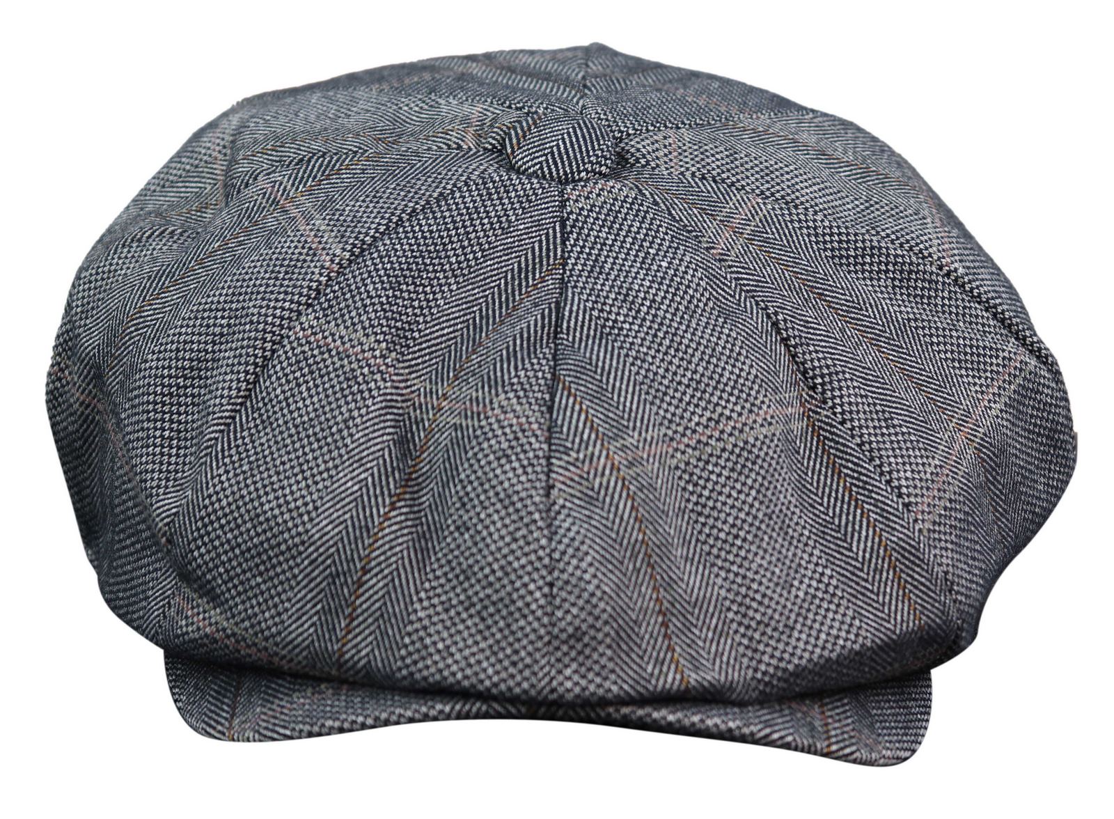 Men's 8 Panel Peaky BlindersTweed Flat Cap - Cavani Connall