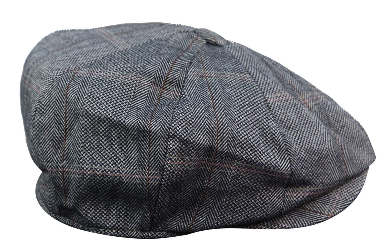 Men's 8 Panel Peaky BlindersTweed Flat Cap - Cavani Connall
