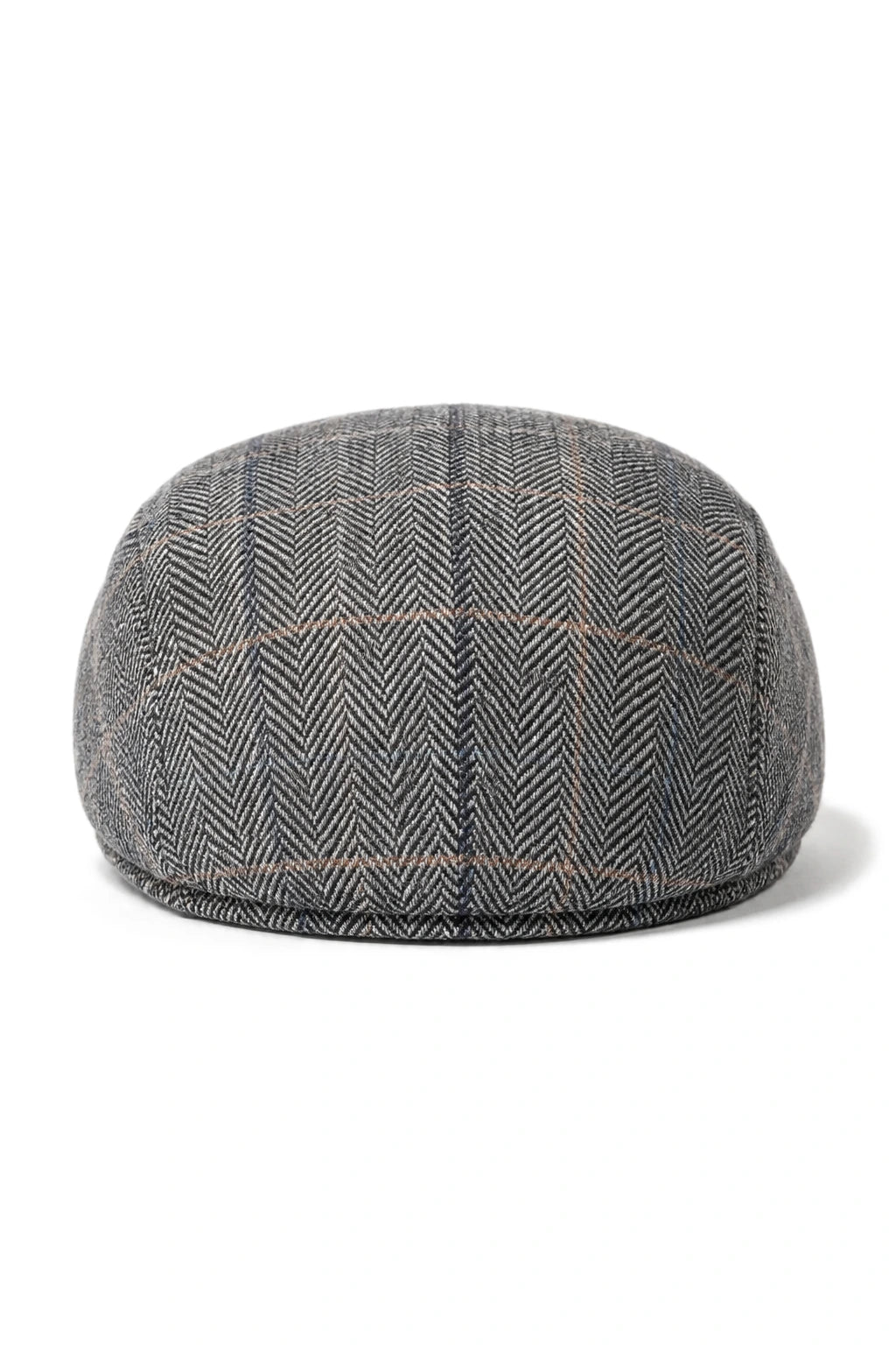Șapcă plată Cavani Albert pentru bărbați din tweed - pălării plate vintage din lână tweed cu spic de hering - maro deschis/gri cărbune