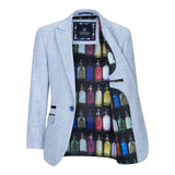 Boys 3 Piece Check Suit Tweed Light Blue Tailored Fit Wedding Peaky Classic