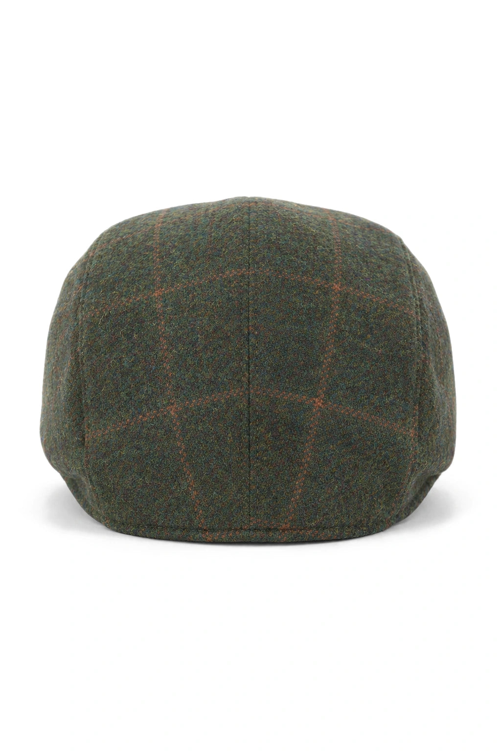 Șapcă plată Cavani Kempson - Pălărie bărbătească din lână Tweed cu carouri, stil Grandad, vintage - Verde măsliniu/albastru marin