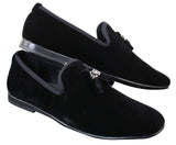 Elong dd0019 - Mens Velvet Slip On Suede Tassle Driving Shoes Loafers Smart Casual Wine Navy