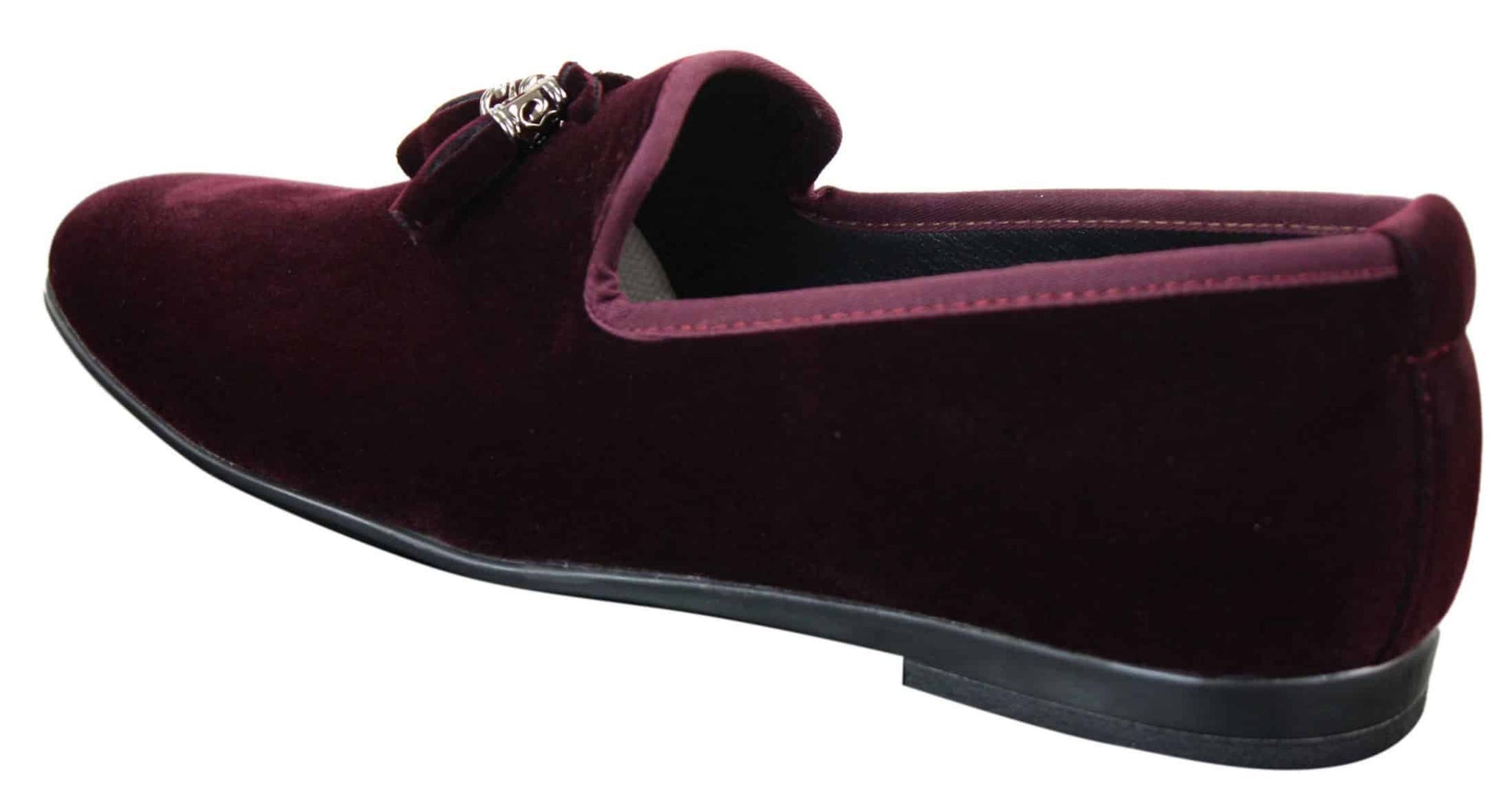 Elong dd0019 - Mens Velvet Slip On Suede Tassle Driving Shoes Loafers Smart Casual Wine Navy