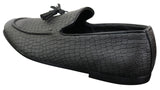 Elong DD0085 - Mens Snake Crocodile Leather PU Loafers Driving Shoes Slip On Tassel Comfort Vintage