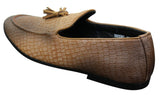 Elong DD0085 - Mens Snake Crocodile Leather PU Loafers Driving Shoes Slip On Tassel Comfort Vintage