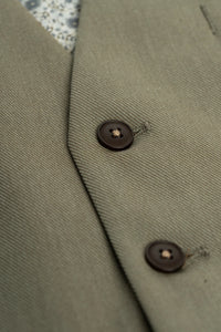 Donatella - Costum bărbătesc verde salvie, 3 piese, croială croită