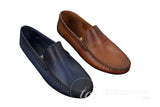 Mens Real Leather Designer Slip On Loafers Smart Casual Shoes Vintage Retro