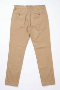Pantaloni chino bărbătești kaki, din amestec de in, material subțire de vară din bumbac Tencel