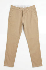 Pantaloni chino bărbătești kaki, din amestec de in, material subțire de vară din bumbac Tencel
