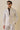 Costum bărbătesc alb, elegant, casual, din două piese, stil safari, cu guler înalt, elastic