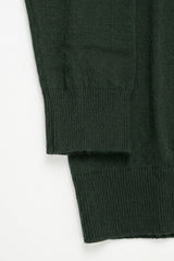 Pulover bărbătesc verde cu guler înalt, din amestec de viscoză moale, cu mânecă lungă, tricotat