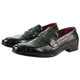 Men's Slip On Formal Green Loafers