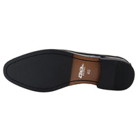 Men's Patent Tassel Slip On Black Loafers