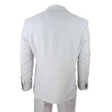 Mens Tweed Light Grey 3 Piece Suit Tailored Fit Classic Vintage 1920s Wedding