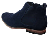 Mens Italian Suede Slip On Ankle Boots Smart Casual Desert Chelsea Dealer