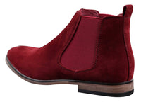 Mens Italian Suede Slip On Ankle Boots Smart Casual Desert Chelsea Dealer