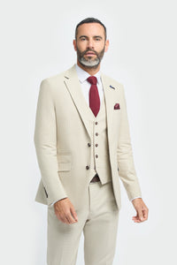 Hampton - Costum bărbătesc bej din 3 piese