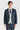 Costum Harris Navy Tweed cu vestă Belmont argintie contrastantă