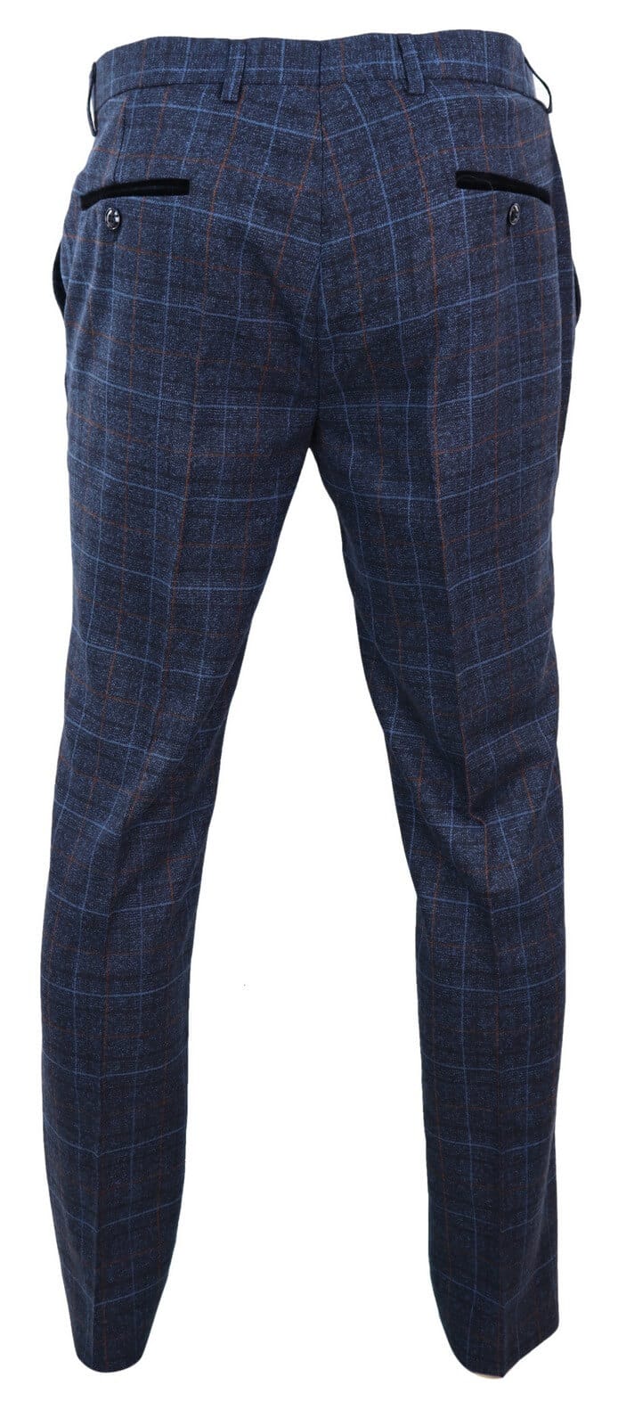 Harvey - Men's Navy Check Trouser