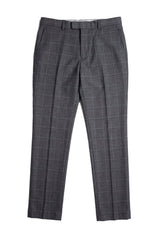 Hobbs - Pantaloni gri în carouri pentru bărbați, stil vintage retro, stil elegant pentru nuntă