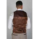 Holland - Men's Beige Check Waistcoat