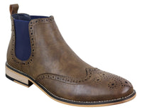 Mens Black or Brown Slip-on Chealse Boots - Cavani Hound