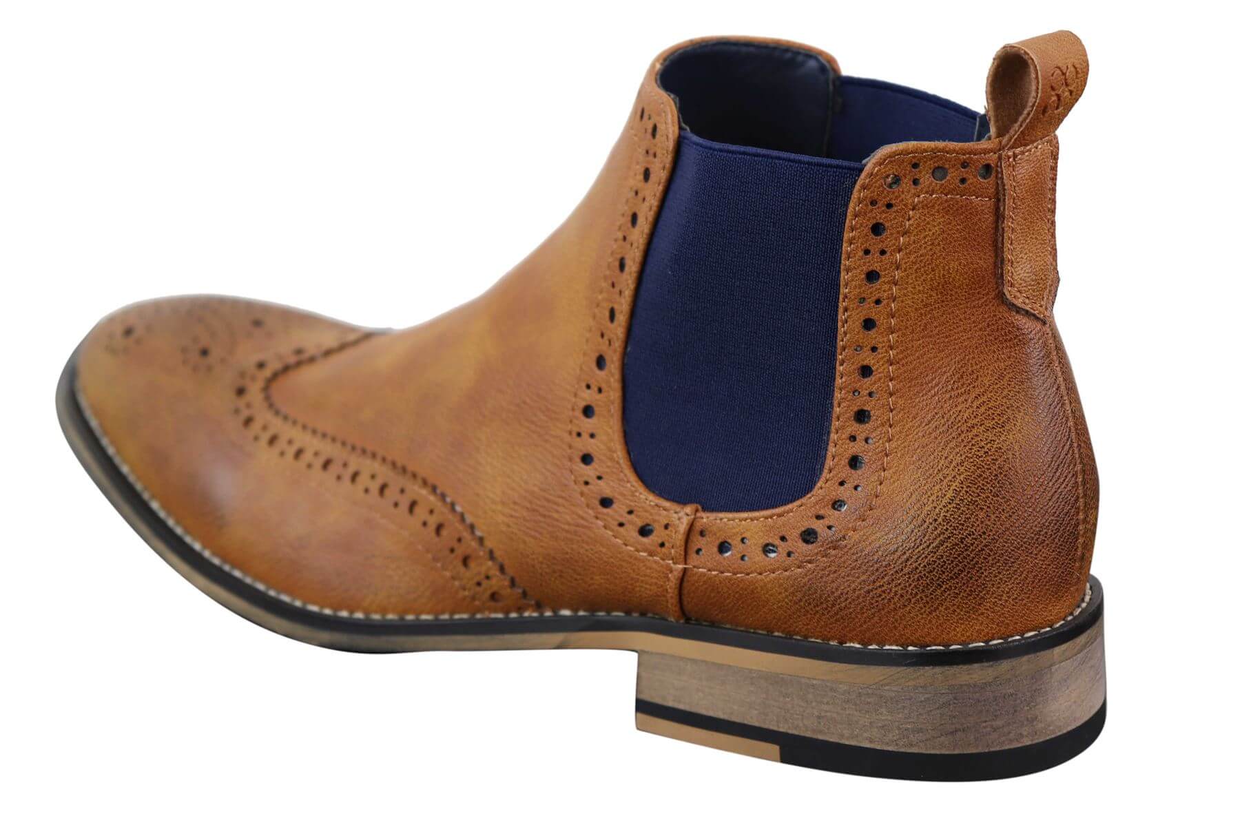 Mens Black or Brown Slip-on Chealse Boots - Cavani Hound