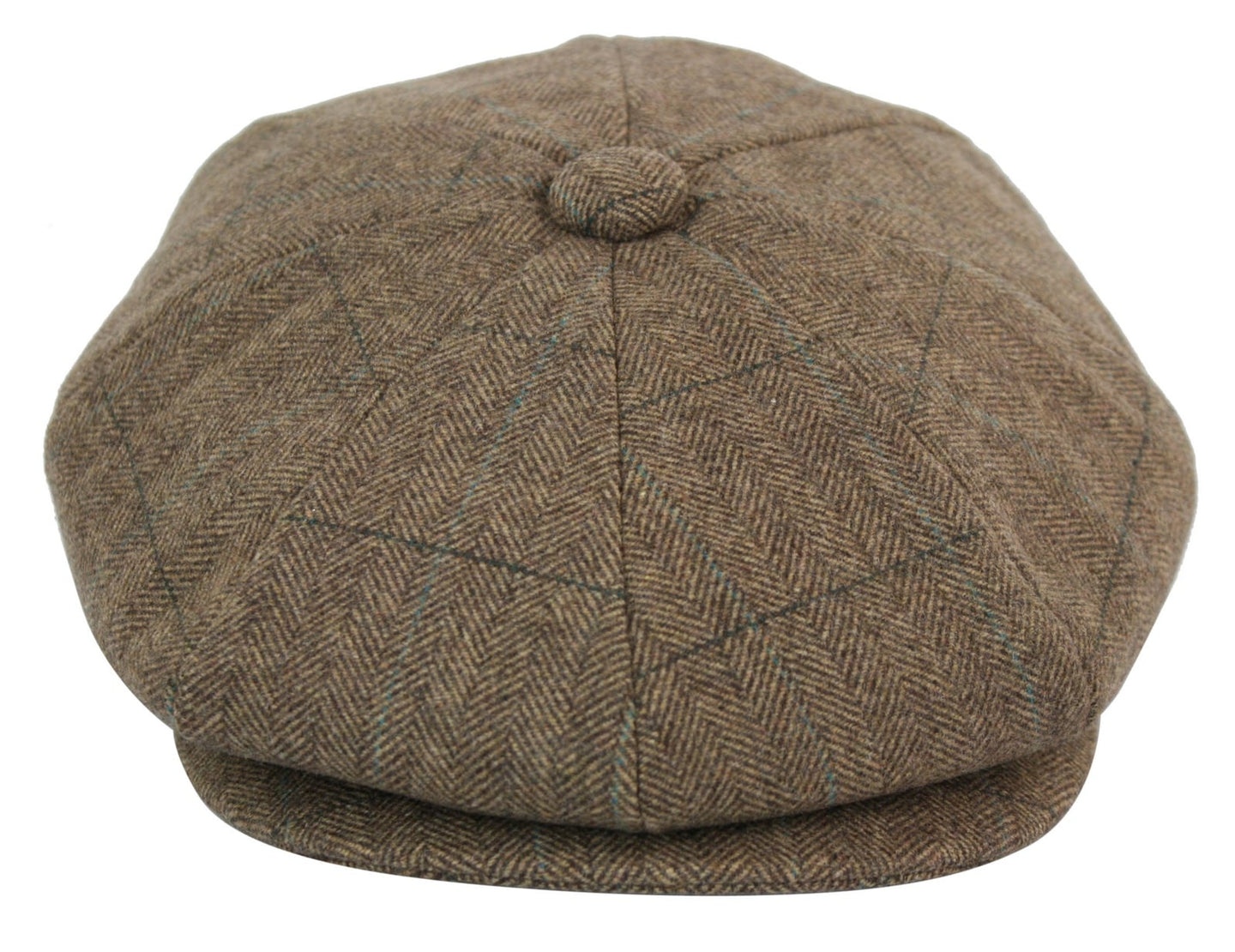 Mens Tweed Check Peaky Blinders Cap