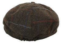 Men's Tweed 8 Panel Newsboy Hat