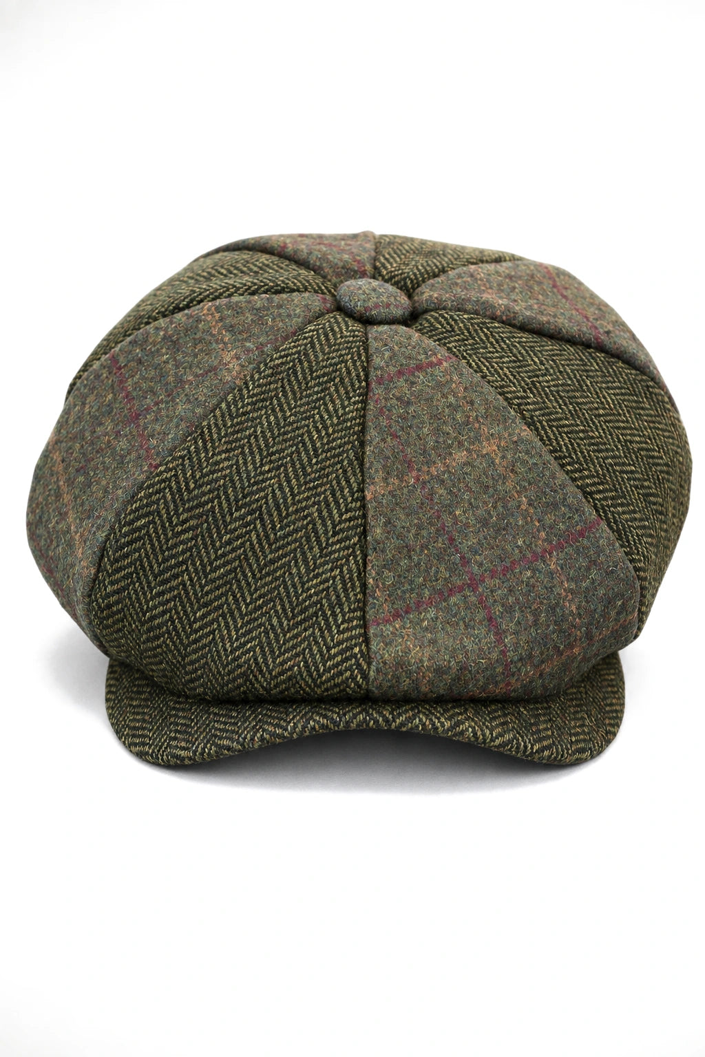 HT6325 - Pălărie Newsboy bărbătească cu 8 panouri, model herringbone, model mixt din tweed