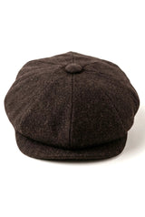 HT6363 - Șapcă vintage bărbătească din tweed Newsboy cu imprimeu Peaky Blinders - Maro/Vinușiu
