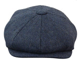 HT6364 - Mens Herringbone Tweed Newsboy Peaky Blinders Hat