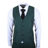 IM52 - Costum bărbătesc verde în carouri, 3 piese, croială croită