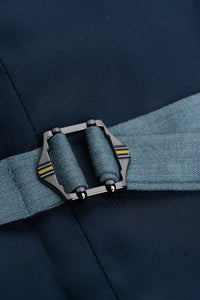 James - Costum texturat albastru deschis pentru bărbați, 3 piese