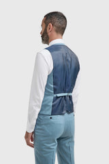 James - Vestă texturată albastru deschis pentru bărbați