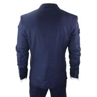 James Men's 3-Piece Navy Blue Tailored Fit Suit