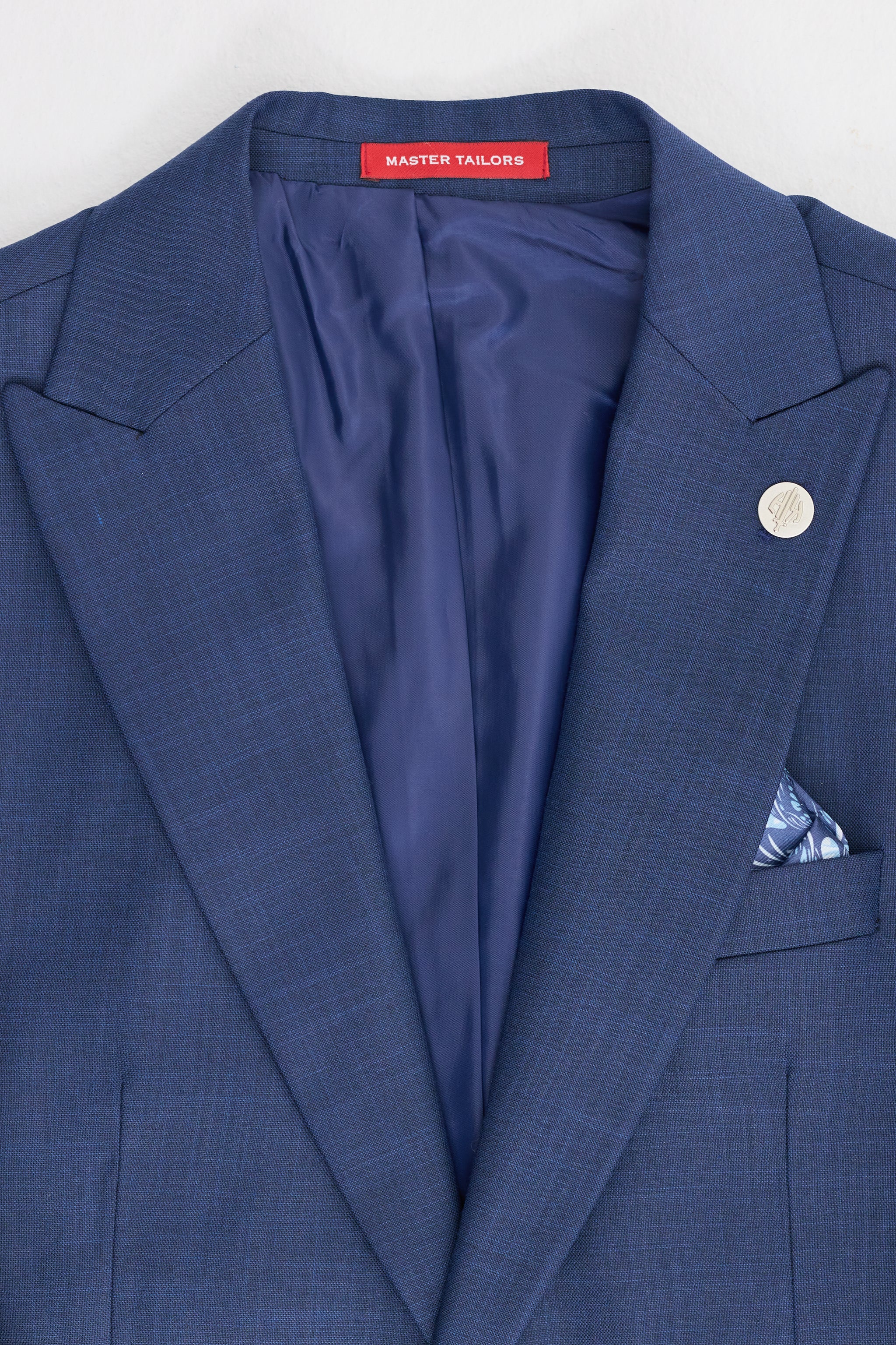 Costum James bărbătesc din 3 piese, bleumarin, croială croită