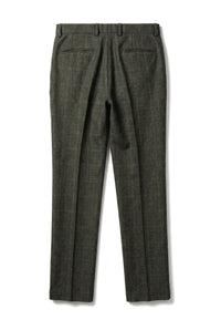 Joshua - Pantaloni bărbătești verzi în carouri tweed