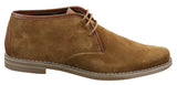 Elong K16 Mens Suede Low Ankle Chelsea Boots Laced Dessert Chukka Shoes Leather Inner Camel