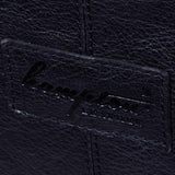 Real Leather Carry On Overnight Bag - Black