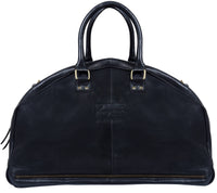 Mens Hand Made Real Leather Travel Bag - Black